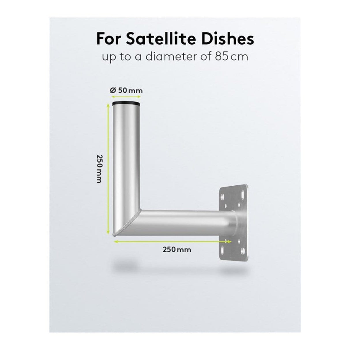Goobay 350mm Wall Distance Aluminium Satellite Dish Wall Mount 67301