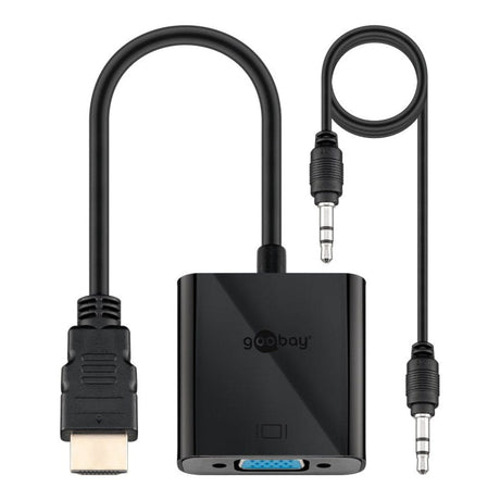 Goobay HDMI Male to VGA Female Adapter Nickel-Plated Black 68793