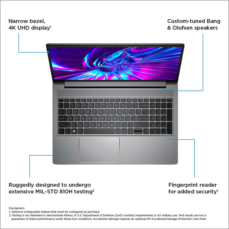 HP ZBook Power G9 15.6-inch FHD Laptop - Intel Core i7-12700H 512GB SSD 16GB RAM Nvidia T600 Win 11 Pro 69Q53EA
