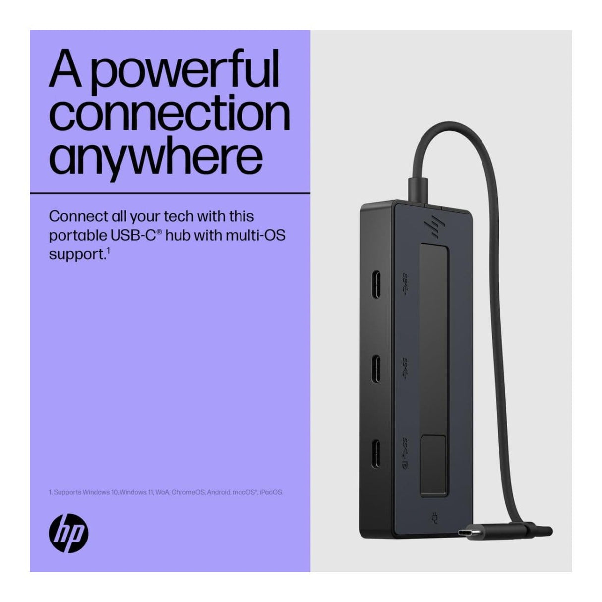HP 4K USB-C Multiport Hub 6G843AA