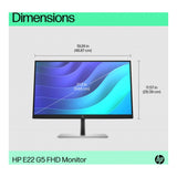 HP E22 G5 21.5-inch 1920 x 1080p FHD 16:9 75Hz 5ms LCD IPS Monitor 6N4E8AS