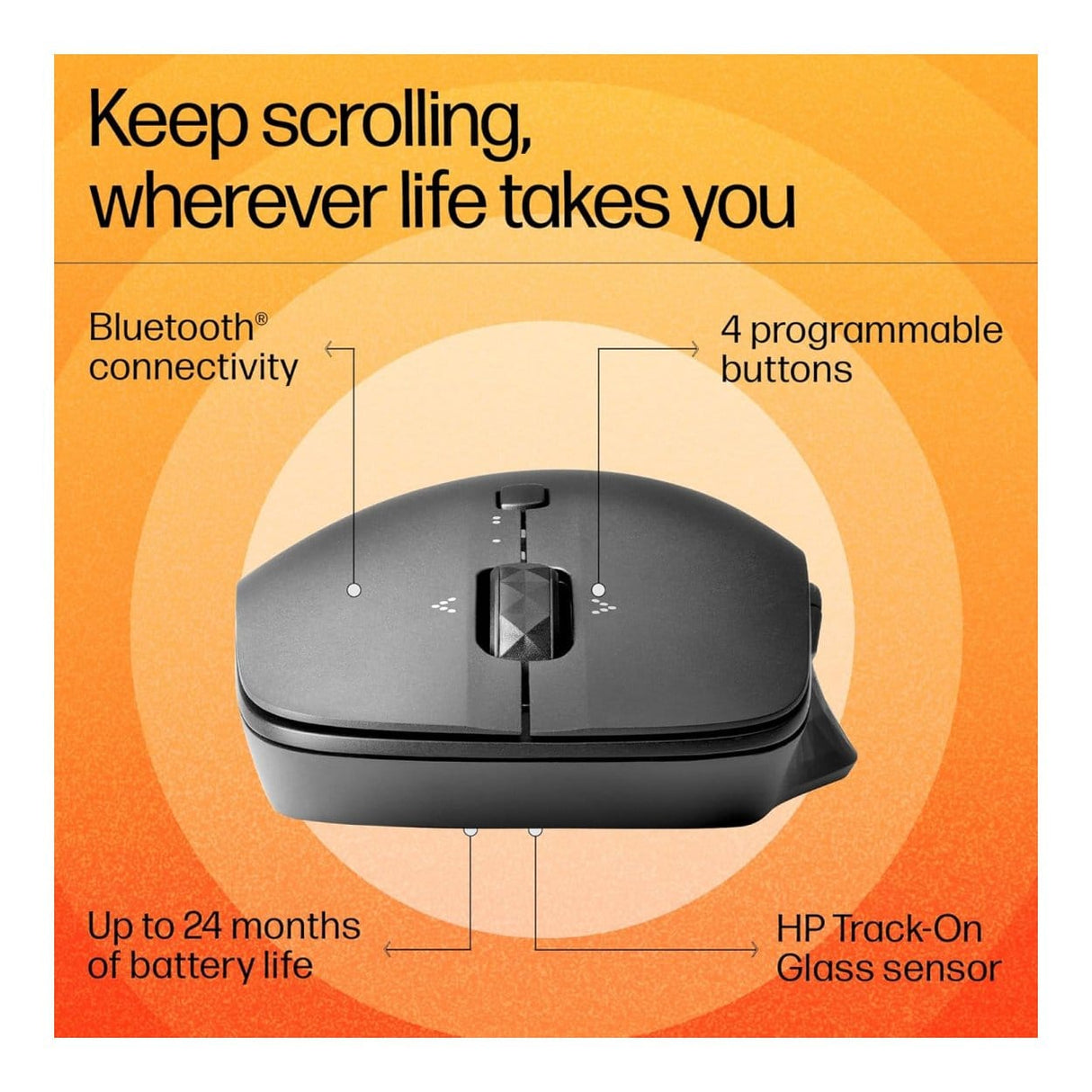 HP Bluetooth Travel Mouse 6SP25AA