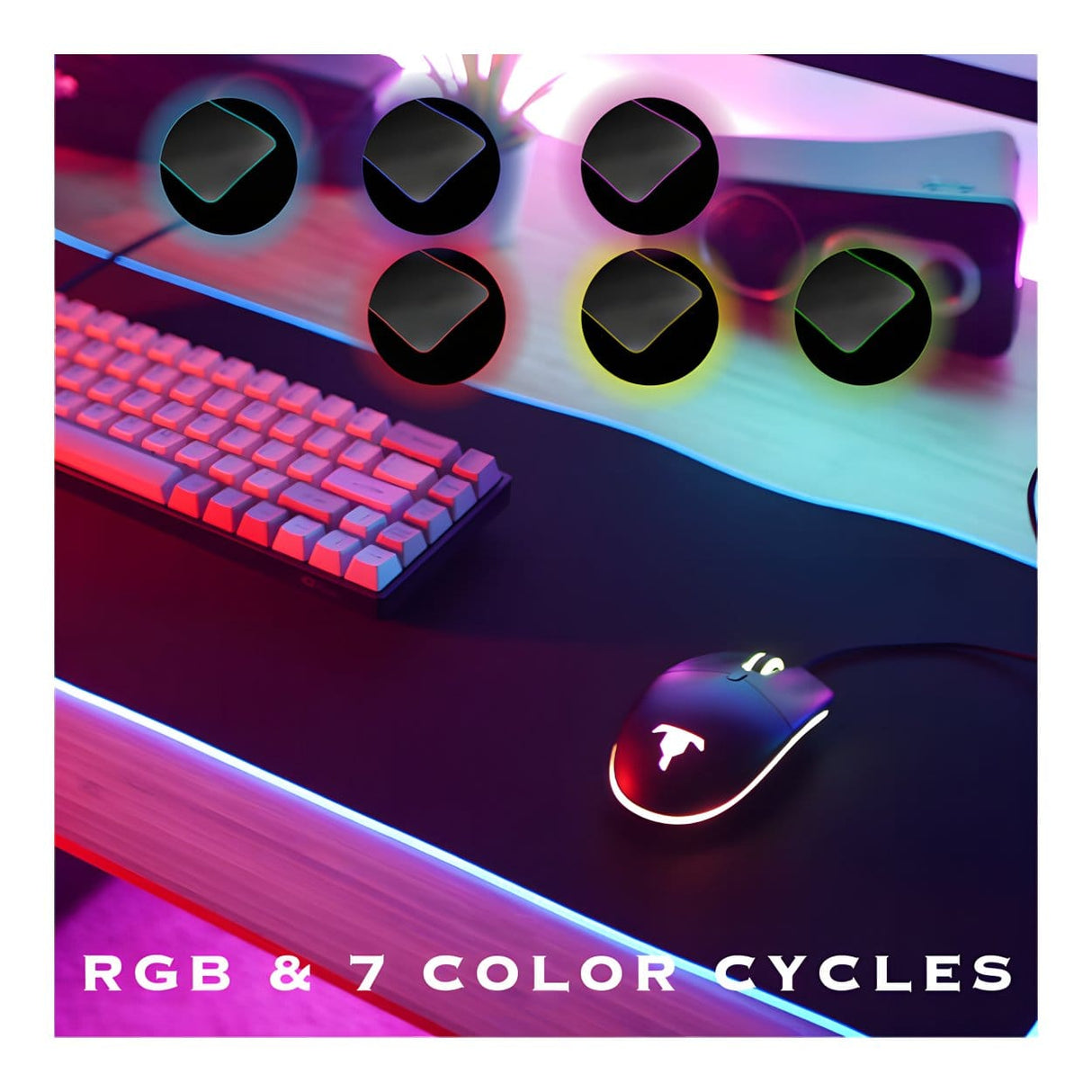 Tilted Nation RGB Gaming Mouse Pad - Large 701107498768