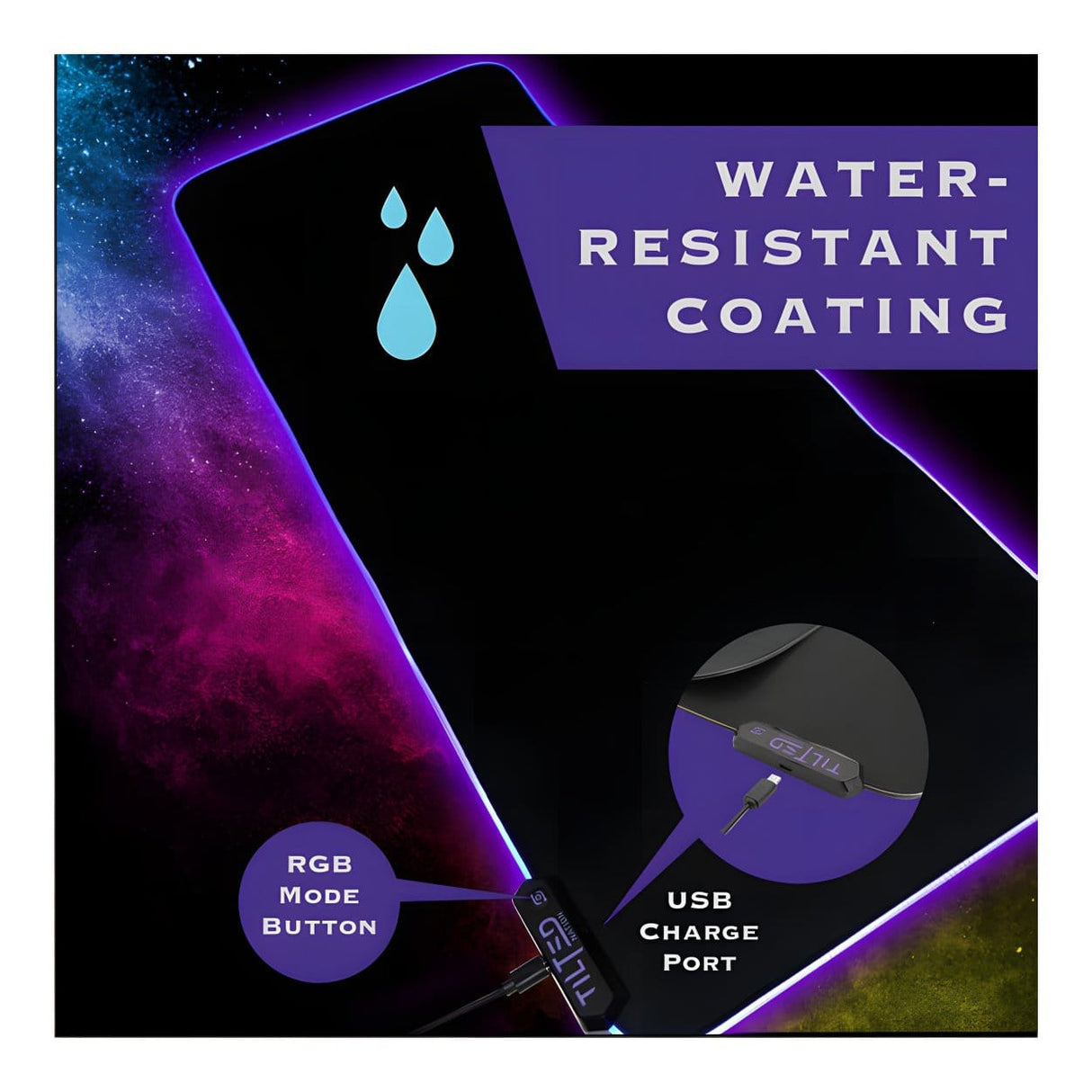 Tilted Nation RGB Gaming Mouse Pad - Large 701107498768