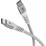 Goobay 1m USB-C Supersoft Textile Cable with Metal Plugs White 70193