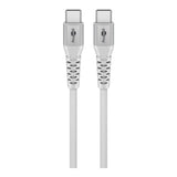 Goobay 1m USB-C Supersoft Textile Cable with Metal Plugs White 70193