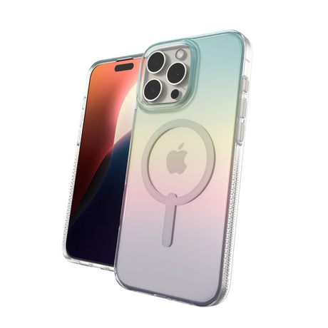 ZAGG Milan Snap MagSafe Compatible Wireless Charging Case for iPhone 16 Pro Max Iridescent 702315113