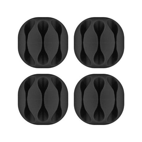 Goobay Cable Management 3-slots 4-piece Set Black 70398