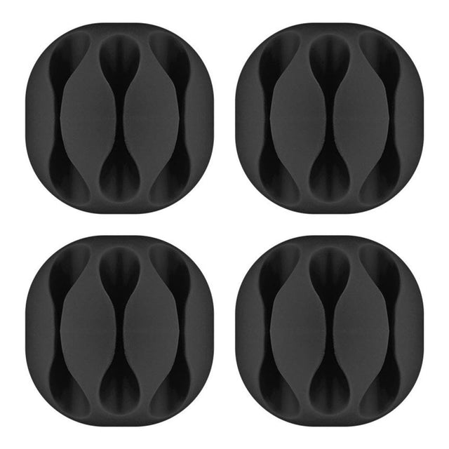 Goobay Cable Management 3-slot 4-piece Set Black 70398