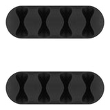 Goobay 70406 4-slot Cable Management Set Black 2-pack