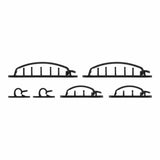 Goobay 70684 Cable Management Clip Set Black 6-pack