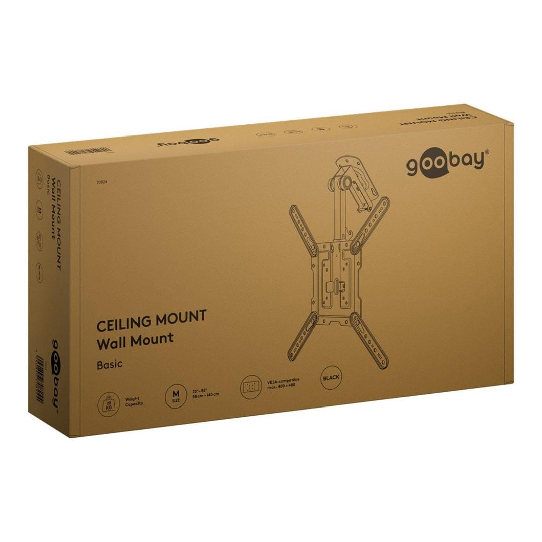 Goobay 23-inch to 55-inch Basic Ceiling TV Mount 70824