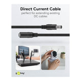 Goobay 5.5x2.1mm DC Extension Cable Black 71399