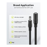 Goobay 5.5x2.1mm DC Extension Cable Black 71399