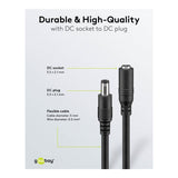 Goobay 5.5x2.1mm DC Extension Cable Black 71399