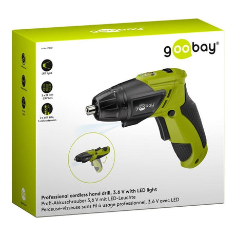 Goobay Mini Cordless Screwdriver 3.6V with LED Light 71880