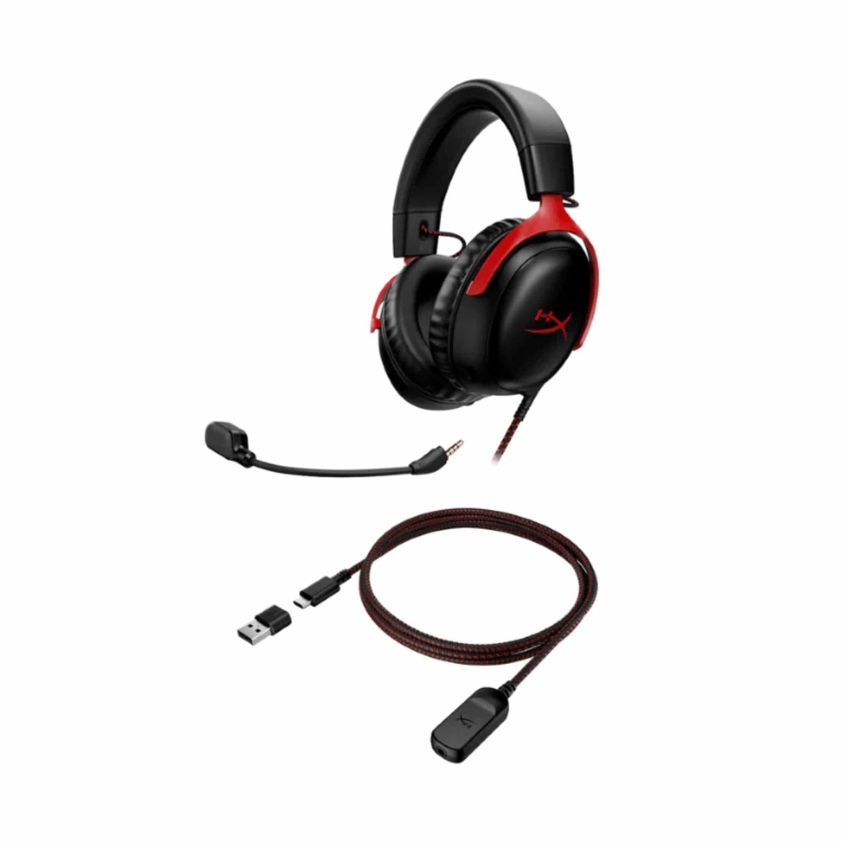 HyperX Cloud III Wired Gaming Headset Black Red 727A9AA