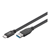 Goobay 3m Sync and Charge Super Speed USB-C to USB-A Charging Cable Black 73141