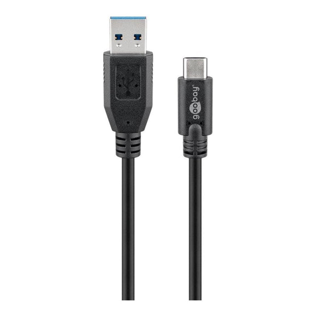 Goobay 3m Sync and Charge Super Speed USB-C to USB-A Charging Cable Black 73141