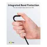 Goobay 1m USB-C Supersoft Textile Cable with Metal Plugs Black 73953