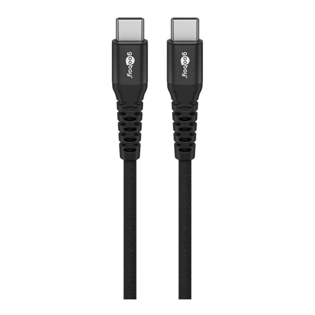 Goobay 1m USB-C Supersoft Textile Cable with Metal Plugs Black 73953
