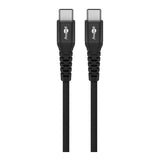 Goobay 1m USB-C Supersoft Textile Cable with Metal Plugs Black 73953