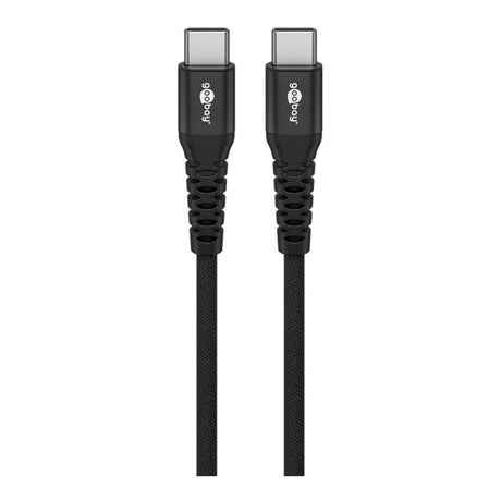 Goobay 1m USB-C Supersoft Textile Cable with Metal Plugs Black 73953