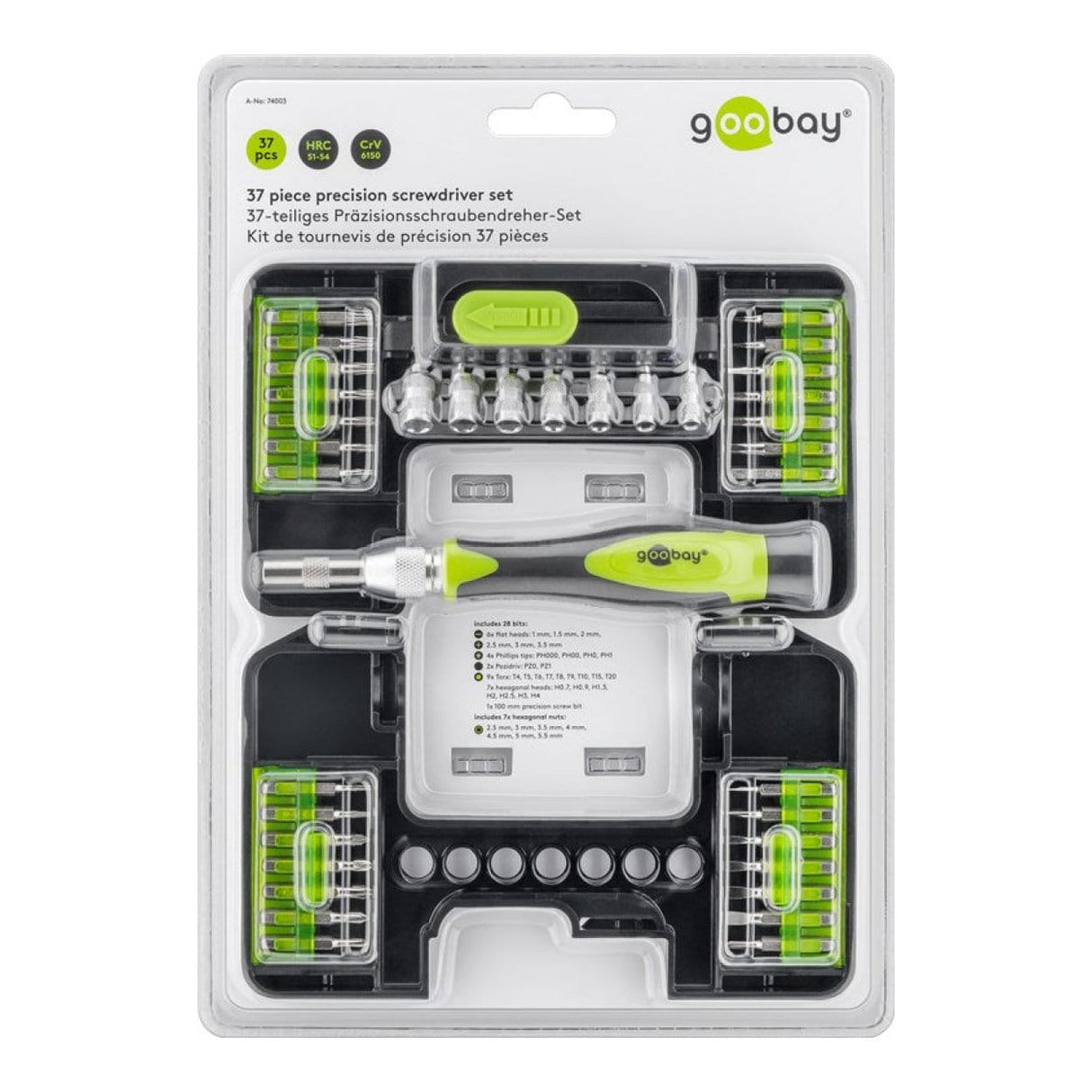 Goobay 37-piece Precision Screwdriver Set 74003