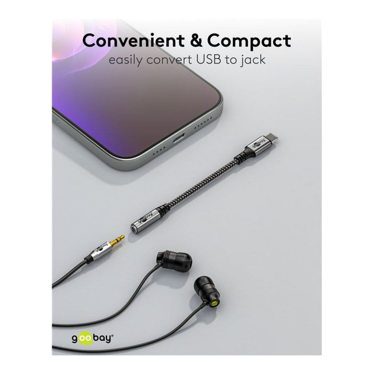 Goobay USB-C to Audio Jack 3.5mm Cable 74056