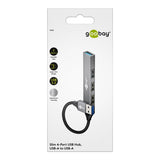 Goobay Slim 4-Port USB Hub Grey 74456
