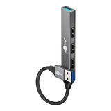 Goobay Slim 4-Port USB Hub Grey 74456