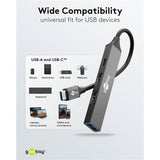 Goobay USB 3.2 Gen 1 Type-C 5000 Mbit/s Interface Hub Light Grey 74459