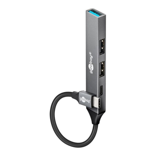 Goobay USB 3.2 Gen 1 Type-C 5000 Mbit/s Interface Hub Light Grey 74459