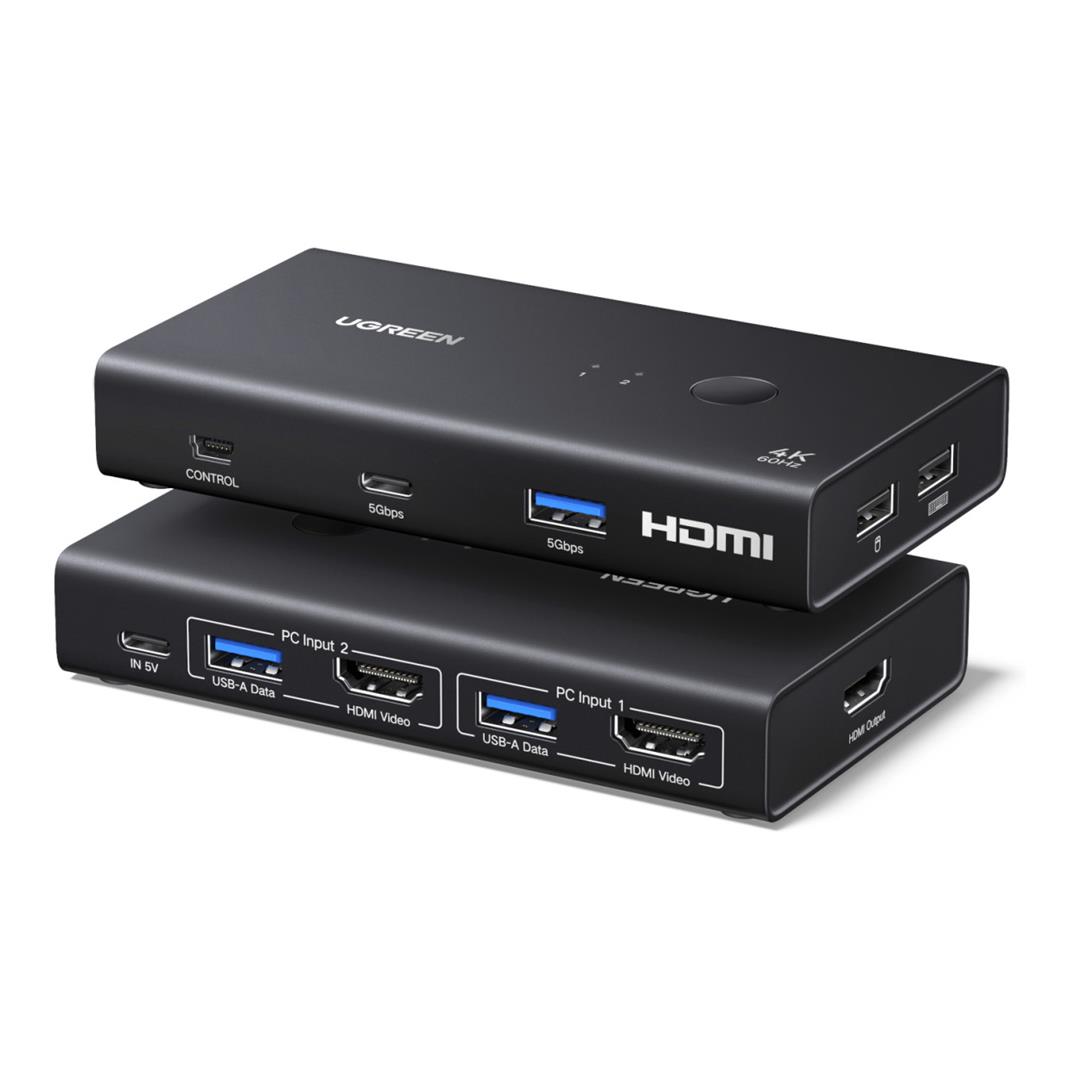 Ugreen 2-in - 1-out HDMI 2.0 KVM Switch 75246