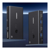 Ugreen 2-in - 1-out HDMI 2.0 KVM Switch 75246