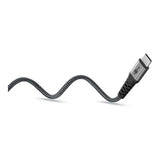 Goobay 1.5m USB-C Textile 60W PD Cable Black and Grey 75739