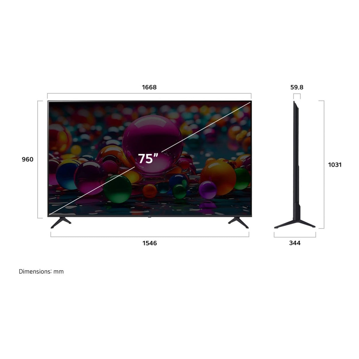 LG UA854K 75-inch 4K UHD HDR10 Smart TV 75UA85006LA