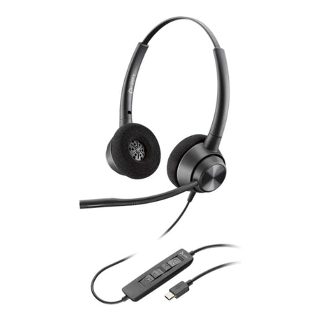 Poly EncorePro 320 Wired Stereo Type-C Headset Black 767F9AA