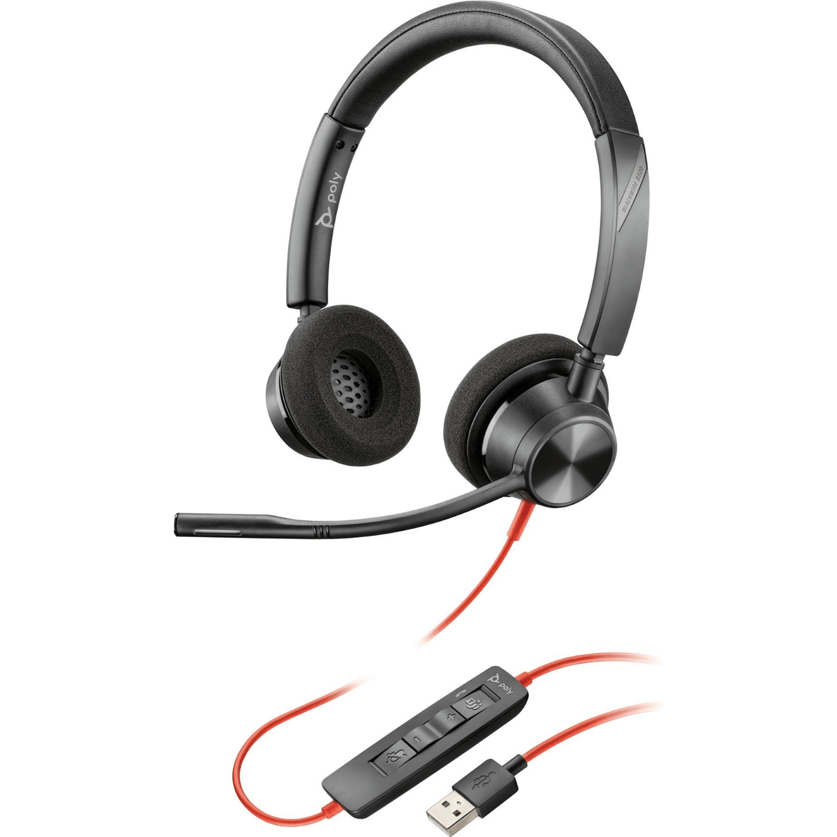 Poly Blackwire 3320 Microsoft Teams Certified USB-A Headset 76J17AA