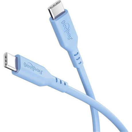 Goobay 1.5m USB-C to USB-C Silicone Charging Cable Blue 77741