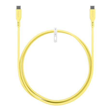 Goobay 1.5m USB-C to USB-C Silicone Charging Cable Yellow 77742