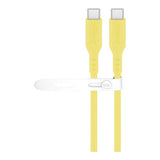 Goobay 1.5m USB-C to USB-C Silicone Charging Cable Yellow 77742