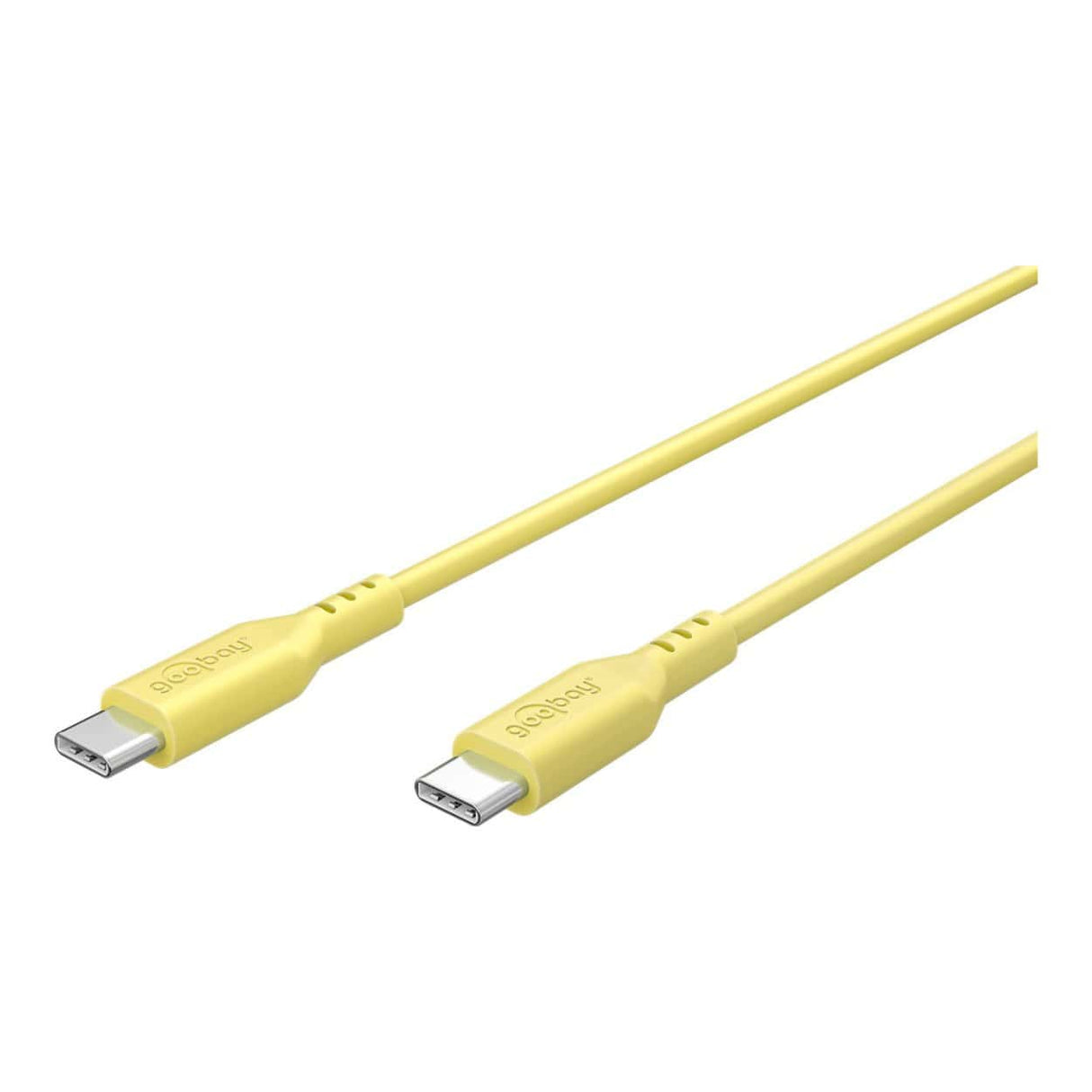 Goobay 1.5m USB-C to USB-C Silicone Charging Cable Yellow 77742