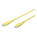 Goobay 1.5m USB-C to USB-C Silicone Charging Cable Yellow 77742