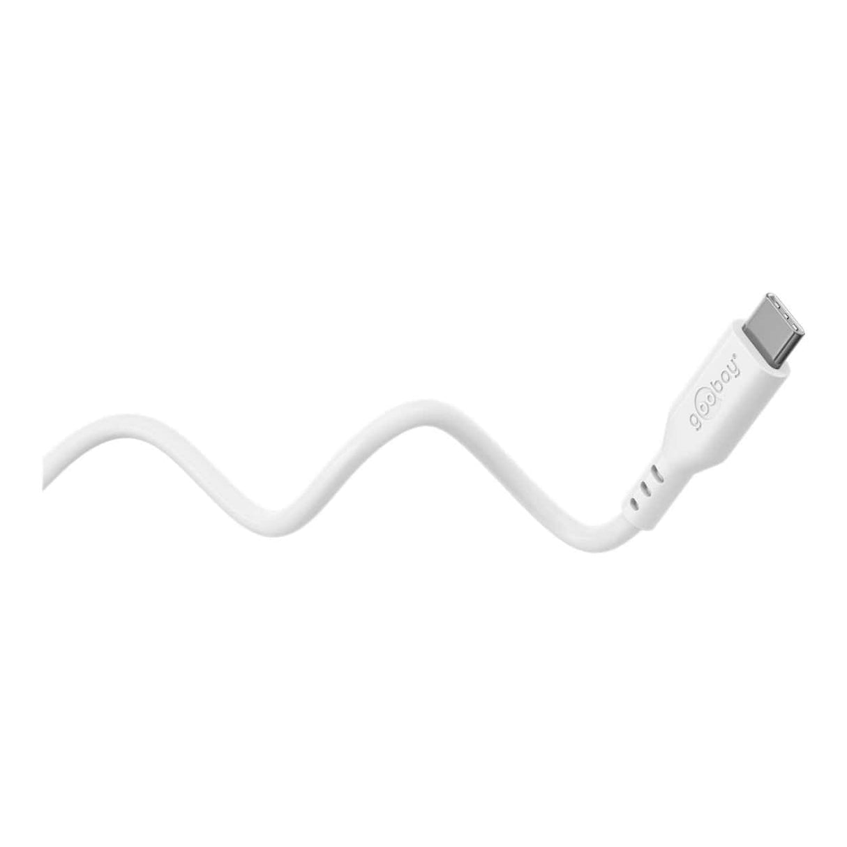 Goobay 1.5m USB-C to USB-C Silicone Charging Cable White 77743