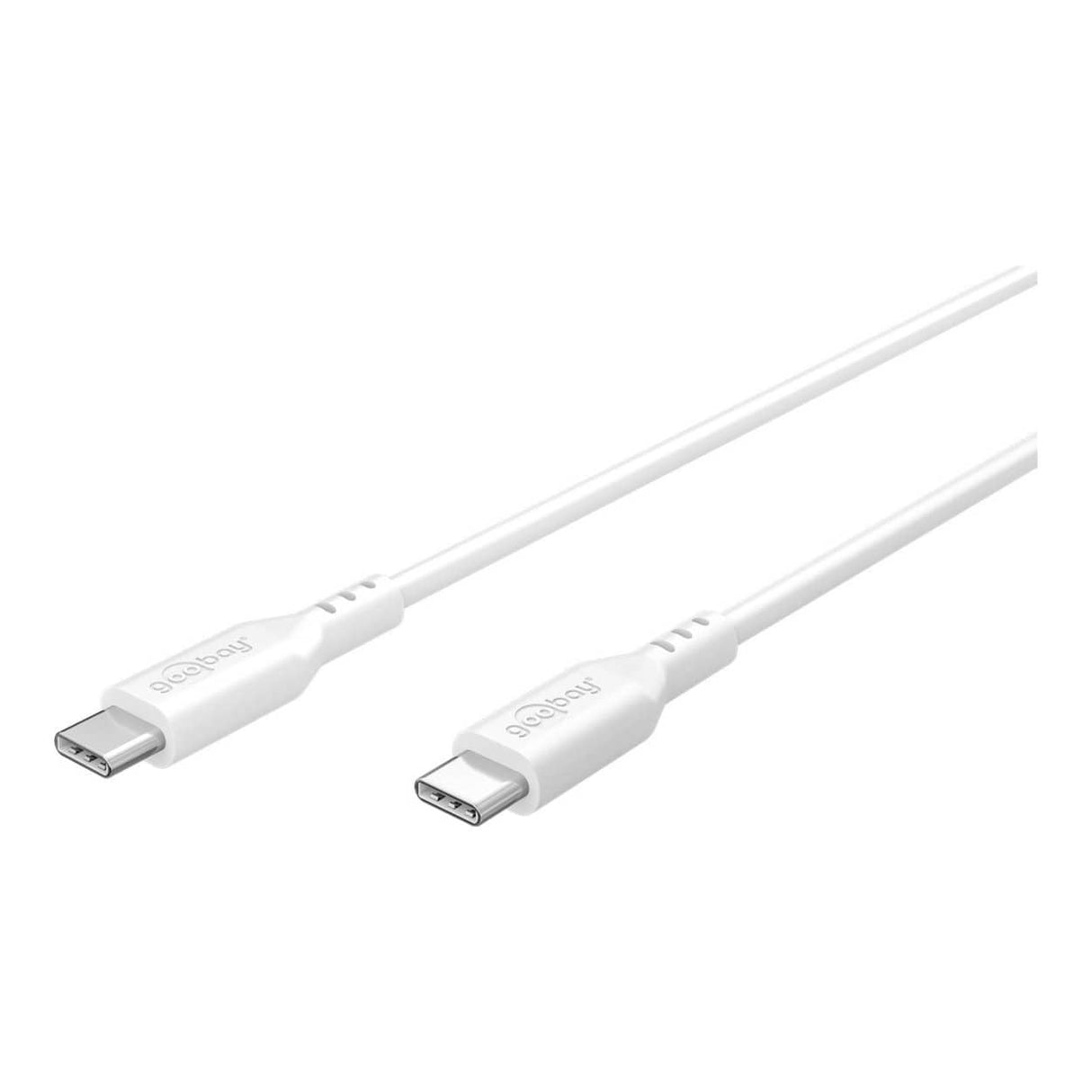 Goobay 1.5m USB-C to USB-C Silicone Charging Cable White 77743