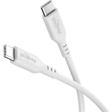 Goobay 1.5m USB-C to USB-C Silicone Charging Cable White 77743