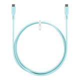 Goobay 1.5m USB-C to USB-C Silicone Charging Cable Turquoise 77744