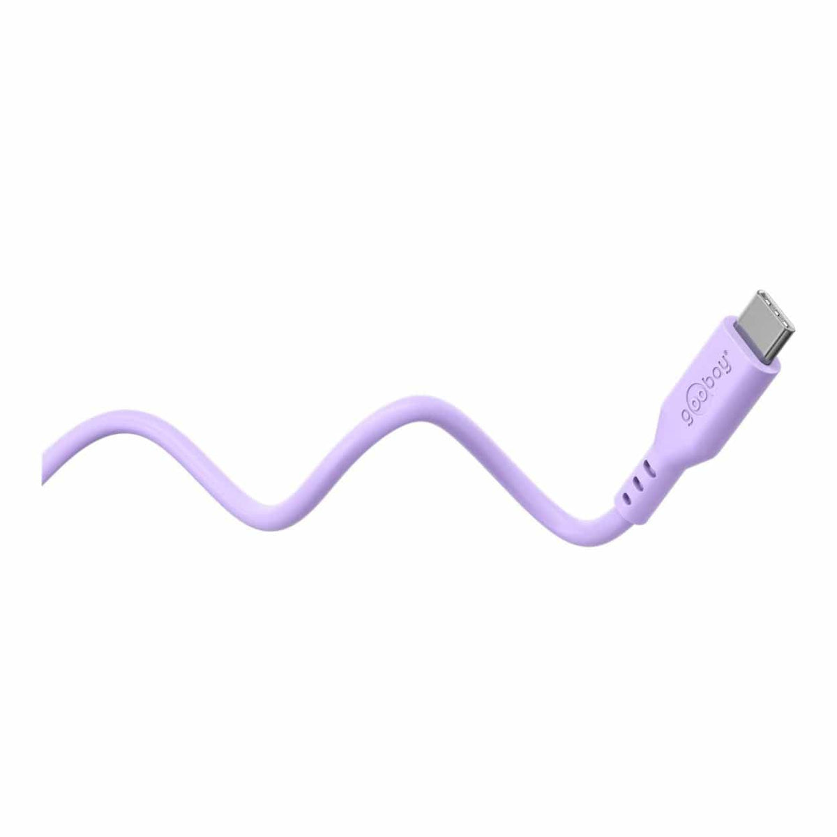 Goobay 1.5m USB-C to USB-C Silicone Charging Cable Purple 77745