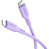 Goobay 1.5m USB-C to USB-C Silicone Charging Cable Purple 77745